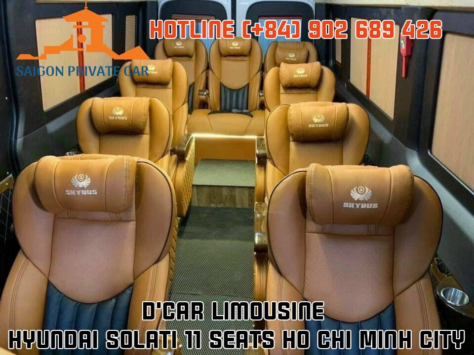 Interior D'Car 11 Seats Car Rental Ho Chi Minh City